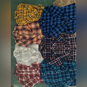 Lot of womens flannel shirts